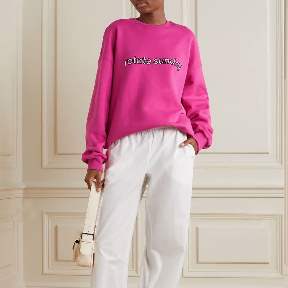 Birger Christensen Berry pink Iris Rotate Sunday crewneck sweatshirt sweater - Picture 3 of 12